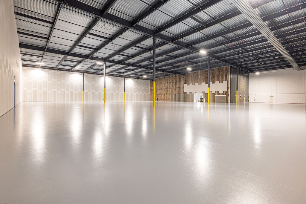 Spacious modern warehouse interior in texas